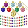image:imageSumind 48 Pcs Christmas Mini Balls Ornaments Miniature Glitter Balls Xmas Tree Small Hanging Decorations Pendants for Holiday Party Wedding DIY Craft Home Decor Glitter Colors08 InchGlitter Colors