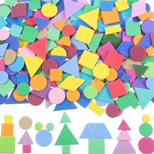 image:imageSumind 1000 Pieces Foam Shape Stickers Self Adhesive Felt Shape for Kids Crafts Mini Arts and Crafts Geometric Foam Stickers Preschool Assorted Colors Circle Square Triangle1 cm to 25 cm
