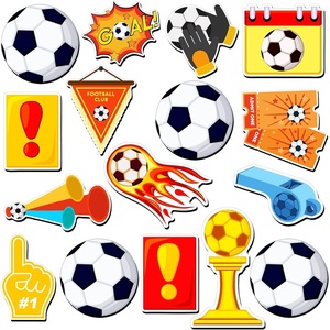 image:imageSumind 16 Pcs Sport Locker Magnets Sport Ball Player Fridge Magnetic for Locker Decorations American Flag Car Magnets Stickers Refrigerator Decor Party Supplies for Door Kitchen Office FridgeSoccer