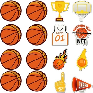 image:imageSumind 16 Pcs Sport Locker Magnets Sport Ball Player Fridge Magnetic for Locker Decorations American Flag Car Magnets Stickers Refrigerator Decor Party Supplies for Door Kitchen Office FridgeBasketball