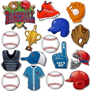 image:imageSumind 16 Pcs Sport Locker Magnets Sport Ball Player Fridge Magnetic for Locker Decorations American Flag Car Magnets Stickers Refrigerator Decor Party Supplies for Door Kitchen Office FridgeBaseball