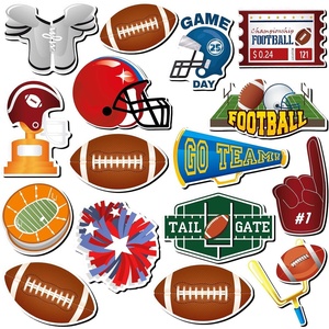 image:imageSumind 16 Pcs Sport Locker Magnets Sport Ball Player Fridge Magnetic for Locker Decorations American Flag Car Magnets Stickers Refrigerator Decor Party Supplies for Door Kitchen Office FridgeFootball