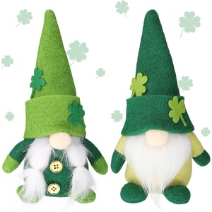 image:imageSumind 2 Pack St Patricks Day Gnome Decoration Green Irish Saint Leprechaun Tomte Plush Gnomes Doll Dwarf Felt Shamrock Gnome for Tiered Tray Home St Patricks Day Decor OrnamentsSweet StyleSweet Style