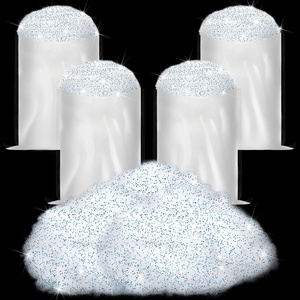 image:imageSumind 4 Bags Snow Fluffy Decoration Artificial Snow Faux Snow Christmas Snow Blanket Artificial Fake Snow Indoor Blanket Snow for Xmas Party Winter Village Home Decor Blue Glitter StyleBlue