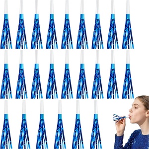image:imageSumind 48 Pcs Gold and Silver Noise Makers Metallic Fringed Party Blowers Horns Whistles Noisemakers Party Favors for Adults Birthday Graduation Sporting Events Celebration Surprise SuppliesBlue