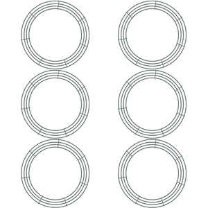 image:imageSumind 6 Pieces 14 Inch Wire Wreath Frame Round Wreath Metal Wire Rings Dark Green Making Rings for Christmas Floral Home Party Decoration DIY Crafts