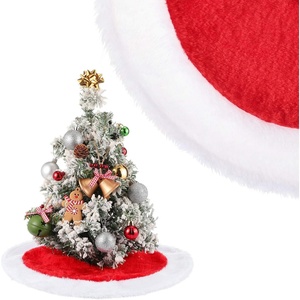image:imageSumind Mini Christmas Tree Skirt 15 Inch Xmas Tree Skirt Miniature Christmas Skirt Decor for Xmas New Year Holiday Party Home OrnamentsRedWhitePlushRedwhite