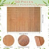 image:image50 Pcs Disposable Bamboo Pulp Paper Placemats 12 x 16 Inch Farmhouse Table Mat Natural Brown Sushi Rolling Placemat Rectangle Mat for Table Dining Kitchen