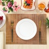 image:image50 Pcs Disposable Bamboo Pulp Paper Placemats 12 x 16 Inch Farmhouse Table Mat Natural Brown Sushi Rolling Placemat Rectangle Mat for Table Dining Kitchen