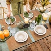 image:image50 Pcs Disposable Bamboo Pulp Paper Placemats 12 x 16 Inch Farmhouse Table Mat Natural Brown Sushi Rolling Placemat Rectangle Mat for Table Dining Kitchen