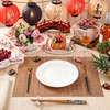 image:image50 Pcs Disposable Bamboo Pulp Paper Placemats 12 x 16 Inch Farmhouse Table Mat Natural Brown Sushi Rolling Placemat Rectangle Mat for Table Dining Kitchen