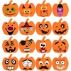 image:imageSumind 32 Pcs Halloween Foam Pumpkin Craft Kit Pumpkin Sticker DIY Activity Set with Self Adhesive Fun Halloween Party Activity Supplies for Home CraftsCute StyleCute Style