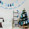 image:imageSumind 5 Pcs Winter Felt Snowflake Garland Let It Snow Banner White Blue Pom Balls String Banner Christmas Tree Hanging Ornament Snowball Garland for Xmas Wonderland Home Party Holiday DecorationsSnowflake