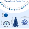 image:imageSumind 5 Pcs Winter Felt Snowflake Garland Let It Snow Banner White Blue Pom Balls String Banner Christmas Tree Hanging Ornament Snowball Garland for Xmas Wonderland Home Party Holiday DecorationsSnowflake