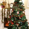image:imageSumind 6 Pieces 394 Feet Red Green Gold Christmas Tinsel Garland Metallic Glittering Xmas Wreath Hanging Decoration for Christmas Wedding Party SuppliesRed Green Gold