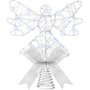 image:imageSumind Angel Christmas Tree Topper with Bow and LED Light String 9 Inch Lighted Glittered Angel Treetop Xmas Holiday Christmas Decorations Ornament Not PrelitPinkWhite