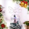 image:imageSumind Angel Christmas Tree Topper with Bow and LED Light String 9 Inch Lighted Glittered Angel Treetop Xmas Holiday Christmas Decorations Ornament Not PrelitPinkPink