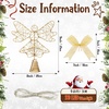image:imageSumind Angel Christmas Tree Topper with Bow and LED Light String 9 Inch Lighted Glittered Angel Treetop Xmas Holiday Christmas Decorations Ornament Not PrelitPinkGold