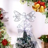 image:imageSumind Angel Christmas Tree Topper with Bow and LED Light String 9 Inch Lighted Glittered Angel Treetop Xmas Holiday Christmas Decorations Ornament Not PrelitPinkSilver