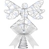 image:imageSumind Angel Christmas Tree Topper with Bow and LED Light String 9 Inch Lighted Glittered Angel Treetop Xmas Holiday Christmas Decorations Ornament Not PrelitPinkSilver