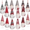 image:image16 Pieces Christmas Gnomes Ornaments Handmade Scandinavian Santa Plush Swedish Gnome Ornaments Christmas Tree Hanging Decoration Holiday Xmas Home Decor16