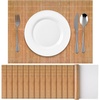 image:image50 Pcs Disposable Bamboo Pulp Paper Placemats 12 x 16 Inch Farmhouse Table Mat Natural Brown Sushi Rolling Placemat Rectangle Mat for Table Dining Kitchen