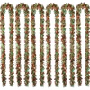 image:imageSumind 6 Pieces 394 Feet Red Green Gold Christmas Tinsel Garland Metallic Glittering Xmas Wreath Hanging Decoration for Christmas Wedding Party SuppliesRed Green Gold