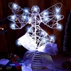 image:imageSumind Angel Christmas Tree Topper with Bow and LED Light String 9 Inch Lighted Glittered Angel Treetop Xmas Holiday Christmas Decorations Ornament Not PrelitPinkWhite