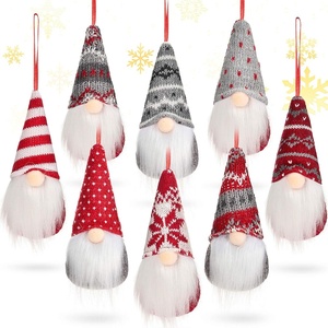 image:image16 Pieces Christmas Gnomes Ornaments Handmade Scandinavian Santa Plush Swedish Gnome Ornaments Christmas Tree Hanging Decoration Holiday Xmas Home Decor8