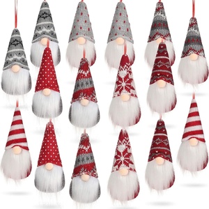 image:image16 Pieces Christmas Gnomes Ornaments Handmade Scandinavian Santa Plush Swedish Gnome Ornaments Christmas Tree Hanging Decoration Holiday Xmas Home Decor16