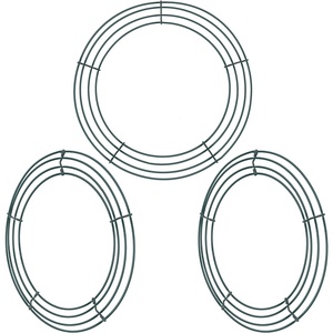 image:imageSumind 3 Pack 12 Inch Green Wire Wreath Frame Metal Wreath Form Round Wire Frame for Christmas Weddings Decor DIY Crafts Floral Projects Home Front Door Garden Outdoor Arrangements Holiday