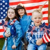 image:image160 Pcs American Flag Patriotic Pinwheels 4th of July Decorations Red White and Blue Windmills Fourth of July Party Favors for Kids Adults Independence Day Birthday Outdoor Garden Yard Lawn Home