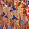 image:image160 Pcs American Flag Patriotic Pinwheels 4th of July Decorations Red White and Blue Windmills Fourth of July Party Favors for Kids Adults Independence Day Birthday Outdoor Garden Yard Lawn Home