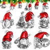 image:imageSumind 12 Pcs Christmas Metal Gnome Ornaments Hollow Santa HatSanta  Hollow Cutout Design with Hanging Hook Tree Decoration for Christmas Party DIY Craft Festive Holiday Hanging Home DecorSanta
