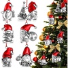 image:imageSumind 12 Pcs Christmas Metal Gnome Ornaments Hollow Santa HatSanta  Hollow Cutout Design with Hanging Hook Tree Decoration for Christmas Party DIY Craft Festive Holiday Hanging Home DecorSanta