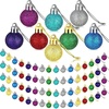 image:imageSumind 80 Pcs Mini Christmas Ball Ornaments 1 Inch Glitter Balls Hanging  8 Colors for Tree Decor Shatterproof with Metal Hooks Ideal for Holiday Parties Home Xmas Ornament Decorations SetGlitter Ball