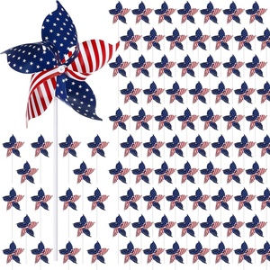 image:image160 Pcs American Flag Patriotic Pinwheels 4th of July Decorations Red White and Blue Windmills Fourth of July Party Favors for Kids Adults Independence Day Birthday Outdoor Garden Yard Lawn Home