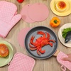image:imagePink Oven Mitts and Pot Holders 7 Sets Pink White Rubber Cotton PlaidPink