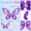 image:imageSumind 2 Pcs Fairy Wing Butterfly Wing for KidsPurple GreenDark Purple  White