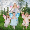 image:imageSumind 2 Pcs Fairy Wing Butterfly Wing for KidsPurple GreenLake Blue and Pink