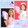 image:imageSumind 2 Pcs Fairy Wing Butterfly Wing for KidsPurple GreenLight Purple  Pink
