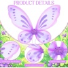 image:imageSumind 2 Pcs Fairy Wing Butterfly Wing for KidsPurple GreenPurple  Green