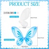 image:imageSumind 2 Pcs Fairy Wing Butterfly Wing for KidsPurple GreenWhite  Blue