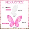 image:imageSumind 2 Pcs Fairy Wing Butterfly Wing for KidsPurple GreenWhite  Pink