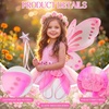 image:imageSumind 2 Pcs Fairy Wing Butterfly Wing for KidsPurple GreenWhite  Pink