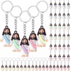 image:imageSumind 48 Pcs Jesus Toys Figurine Christian Keychain Jesus Doll Religious Keychain Bulk Classic Christian Rings for ChristMulticolorWhite Jesus Loves YouMacaron Color