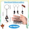 image:imageSumind 48 Pcs Jesus Toys Figurine Christian Keychain Jesus Doll Religious Keychain Bulk Classic Christian Rings for ChristMulticolorWhite Jesus Loves YouBlack