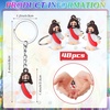 image:imageSumind 48 Pcs Jesus Toys Figurine Christian Keychain Jesus Doll Religious Keychain Bulk Classic Christian Rings for ChristMulticolorWhite Jesus Loves YouRed