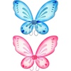 image:imageSumind 2 Pcs Fairy Wing Butterfly Wing for KidsPurple GreenLake Blue and Pink