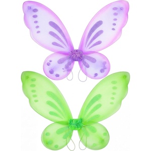 image:imageSumind 2 Pcs Fairy Wing Butterfly Wing for KidsPurple GreenPurple  Green